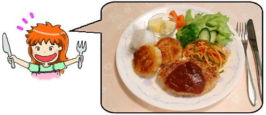 ワンプレート低たんぱくハンバーグランチ